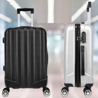 Mala de bordo com rodinhas giro 360º em material ABS com cad