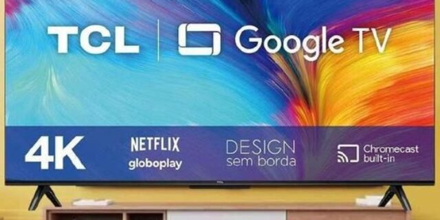 Smart TV 43” 4K LED TCL 43P635 VA Wi-Fi – Bluetooth HDR Assistente 3 HDMI1 USBGoogle