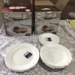 Aparelho de Jantar 16 peças com Copos Pétala 430ml Duralex Nadir