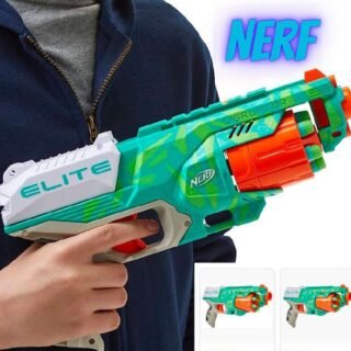 Lança Dardos Nerf Elite Disruptor Verde, com Tambor Giratório para 6 Dardos