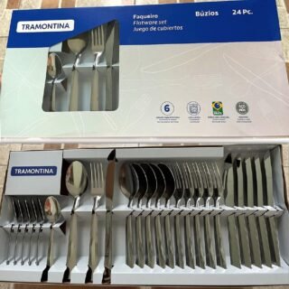 Faqueiro em Aço Inox Búzios com 24 Peças