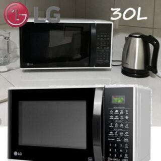 Micro-ondas LG 30L Solo MS3091BC – Branco e Preto