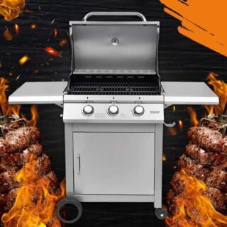 Churrasqueira Com Carrinho Inox à Gás – SUGGAR