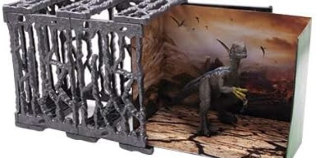 Dinossauro na Jaula com Movimento, Pica Pau Brinquedos, Multicor