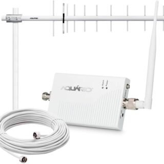 Aquario RP860 Mini Repetidor de Celular 800Mhz 60Db, para Rádios Comunicadores, Branco