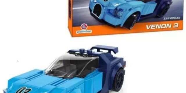 Brinquedo de Encaixe Carro Venon 3 e Potenza Com 139 pecas Polibrinq – BK008