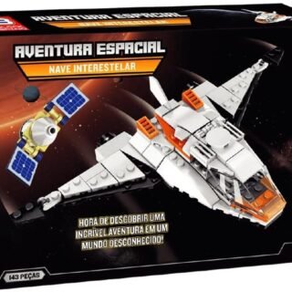 Brinquedo De Encaixe Aventura Espacial Nave Interestelar 143 Peças +4 anos Polibrinq – BM011