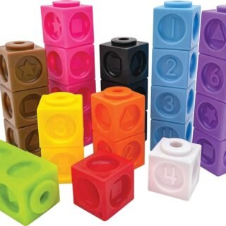 Cubos de conexão de números e formas (100 peças)