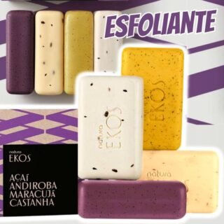 Sabonete em Barra Puro Vegetal Esfoliante Ekos 4 un. de 100g
