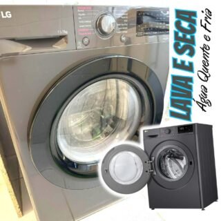 Lava e Seca LG VC5 11kg Titanium com Inteligência – Artificial AIDD CV3011BC4 Água Quente e Fria