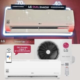 Ar Condicionado Split Inverter LG Hi Wall DUAL Voice 12000 BTUs Frio 220V