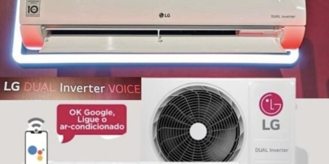 Ar Condicionado Split Inverter LG Hi Wall DUAL Voice 12000 BTUs Frio 220V