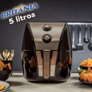 Fritadeira Elétrica Sem Óleo Air Fryer Britânia BFR40PI 5L – Preta/Inox