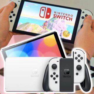 Nintendo Switch OLED 64GB Branco – 1 Par de Controles Joy-Con 7.0”