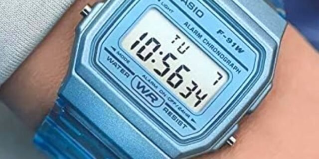 Relógio Casio Feminino Standard F-91ws-2df , Cor: Azul