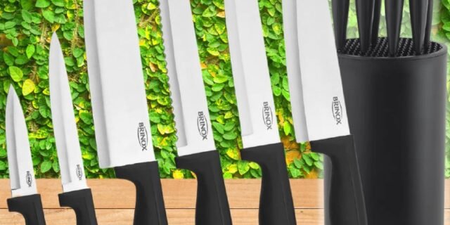 Jogo de Facas Brinox Inox com Cepo 7 Peças
