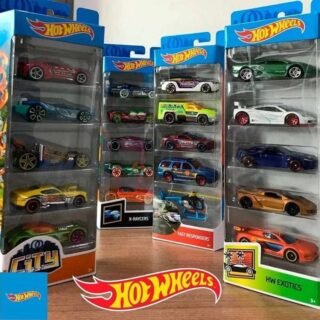 Pacote 5 Carros Sortidos, Hot Wheels, Mattel