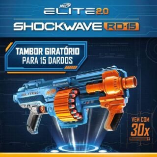 NERF, Lançador Elite Schockwave RD-15, Multicor