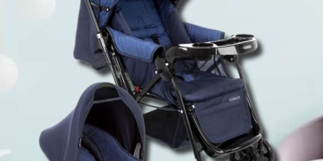 Travel System Reverse, Cosco, Azul Rajado ‎CAX00432