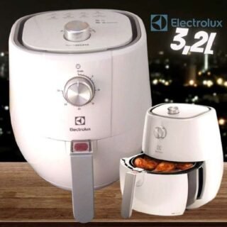 Fritadeira Elétrica sem oleo Electrolux Airfryer 3,2L 8 receitas pré-sugeridas desligamento automático timer sonoro 1400W EAF11 branca 127v