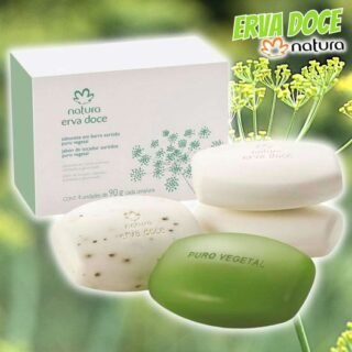 Sabonete em Barra Sortido Puro Vegetal Erva Doce – 4un de 90g cada