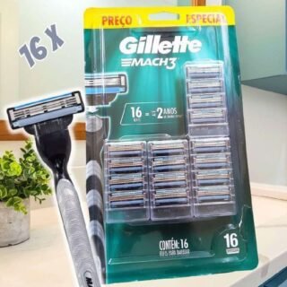 Gillette Mach3 – Refil Para Barbear, 16 Unidades