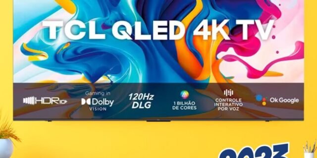 Smart TV TCL 50″ QLED 4K UHD Google TV Gaming 50C645 – 2023