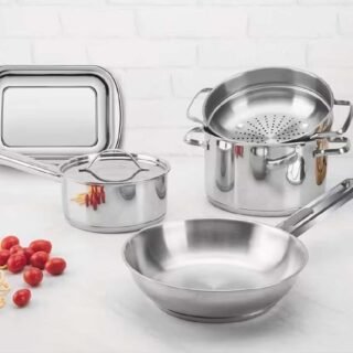 Conjunto de Panelas 5 Peças Tramontina Ísis em Aço Inox com Fundo Triplo – Inox
