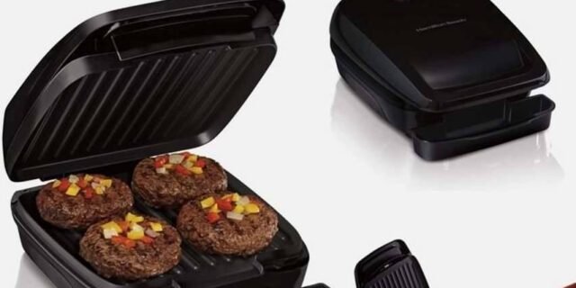 Grill Elétrico Hamilton Beach, Preto, 110v