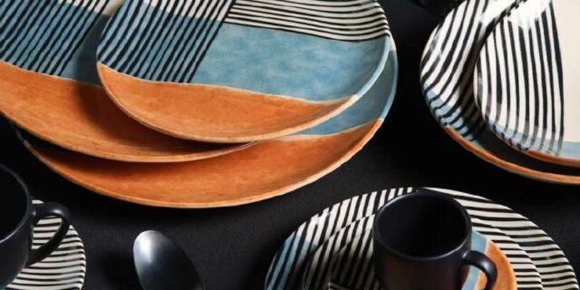 Conjunto C/ 6 Pratos Raso Coup Abstrata Ø 27,5cm