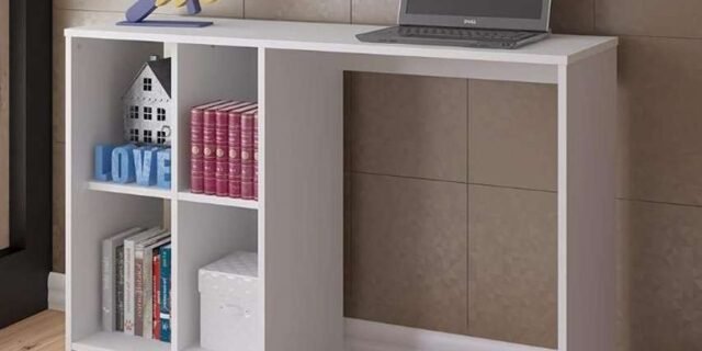 Escrivaninha com 4 nichos MATRIX cor Branco – Artely