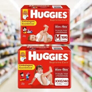 HUGGIES Fralda Supreme Care M – 196 fraldas, Cor: Vermelho