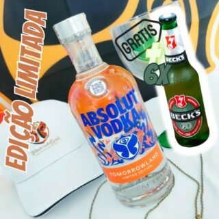 Vodka Absolut Tomorrowland 700 ml + 6 Cervejas Becks, malte puro, 330 ml