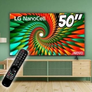 Smart TV 50″ 4K LG NanoCell 50NANO77SRA Bluetooth ThinQ AI Alexa assistente Airplay 3 HDMI, Light Black