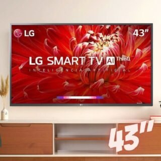 Smart TV LG 43 Polegadas, LED FHD, Wi-Fi, Bluetooth, Com 1 USB, 2 HDMI, 60hz – 43LM6370PSB