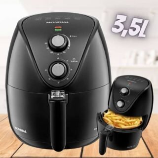 Fritadeira Elétrica sem Óleo/Air Fryer Mondial – Family AF-35-BF Preta 3,5L com Timer