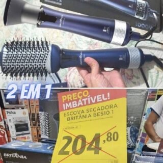 Escova Secadora Britânia BES10 Nano Ceramic com Cabo Giratório 1000W