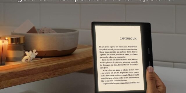 Kindle Oasis 8GB – Com tela de 7″ e botões para troca de páginas – Cor Grafite
