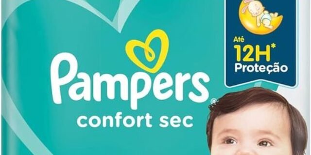 Fralda Pampers Confort Sec M 196 Unidades ou XL Pampers
