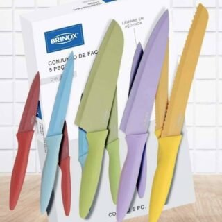 Jogo de Facas Brinox Inox 5 Peças
