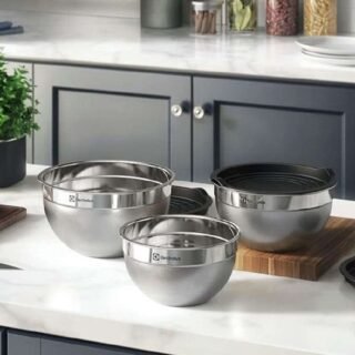 Conjunto de Bowls Tigelas de Inox com Tampa Plástica Electrolux