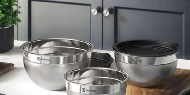 Conjunto de Bowls Tigelas de Inox com Tampa Plástica Electrolux