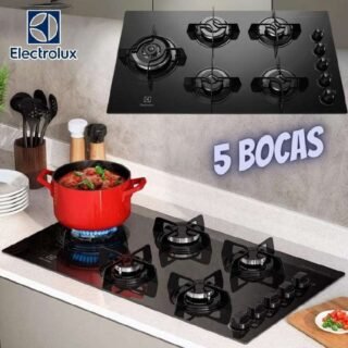 Cooktop a Gás 5 Bocas Queimador Tripla Chama Lateral Electrolux BIVOLT