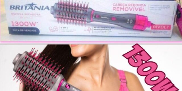 Escova Secadora Britânia BES26SR 1300W – 2 Velocidades com Íons
