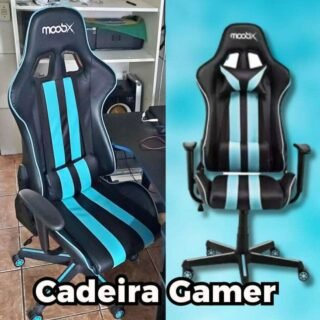 Moob Cadeira Gamer Reclinável Nitro Com Almofadas para Lombar e Pescoço