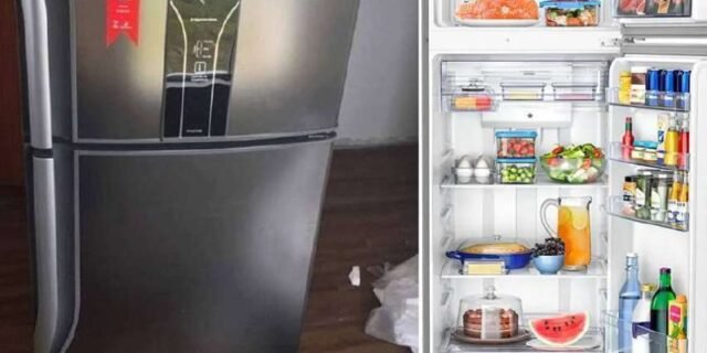 Geladeira/Refrigerador Panasonic Frost Free Duplex – Aço Escovado 387L