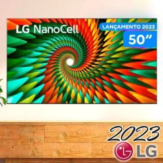 Smart TV 50″ 4K LG NanoCell 50NANO77SRA Bluetooth, ThinQ AI, Alexa, Google Assistente, Airplay, 3 HDMIs