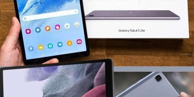 SAMSUNG SM-T220NZAUZTO Galaxy A7 Lite – Tablet WiFi, 64GB, 3GB RAM, Tela Imersiva 8.7″, Câmera Traseira 8MP, Câmera frontal de 2MP, Android 11, Cinza