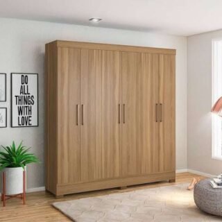 Guarda-roupa Casal 6 Portas 3 Gavetas – Demóbile Prático
