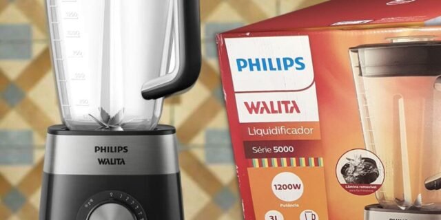 PHILIPS Liquidificador Série 5000, RI2242, Preto, Jarra Inquebrável, Walita
